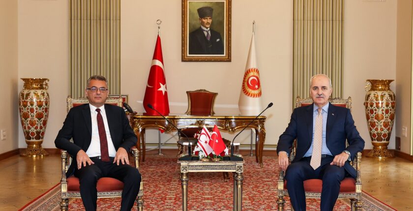 TBMM Başkanı Numan Kurtulmuş, KKTC Cumhurbaşkanı Tufan Erhürman ile Görüştü: “KKTC’nin Uluslararası Tanınması Önceliğimiz”