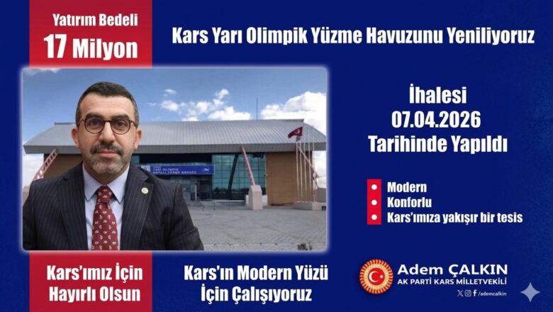  Kars Yarı Olimpik Yüzme Havuzu yenileniyor