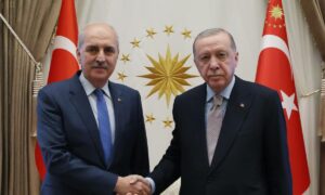 Cumhurbaşkanı Erdoğan, TBMM Başkanı Kurtulmuş ile Bir Araya Geldi