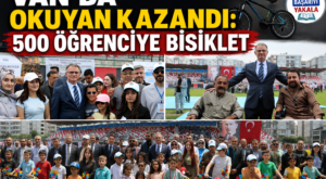 Van’da Okuyan Kazandı: 500 Öğrenciye Bisiklet