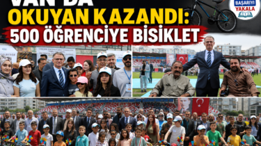 Van’da Okuyan Kazandı: 500 Öğrenciye Bisiklet