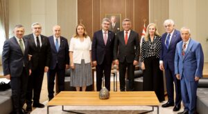 KKTC Cumhurbaşkanı Erhürman, Türkiye Heyetini Kabul Etti