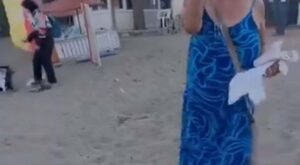 Seferihisar Plajında Şezlong Kavgası
