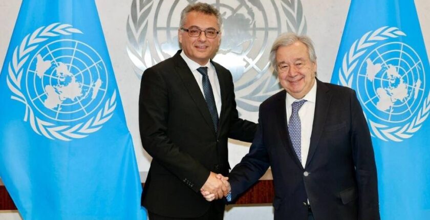 BM Genel Sekreteri Guterres KKTC Cumhurbaşkanı Erhürman İle Bir Aya Geldi