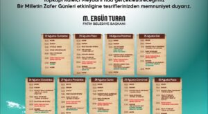 Fatih’te ‘Bir Milletin Zafer Günleri’ Etkinlikleri Başlıyor