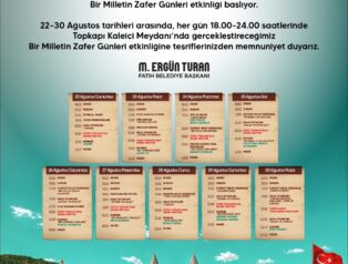 Fatih’te ‘Bir Milletin Zafer Günleri’ Etkinlikleri Başlıyor