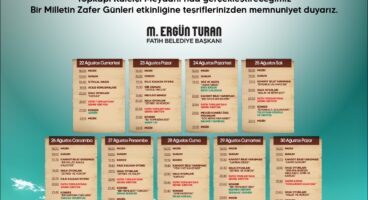Fatih’te ‘Bir Milletin Zafer Günleri’ Etkinlikleri Başlıyor