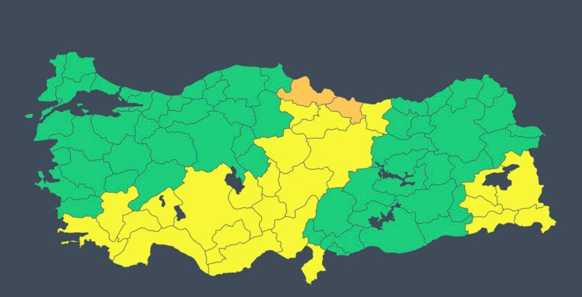 İçişleri Bakanlığı’ndan Çok Sayıda İl İçin Kuvvetli Sağanak Ve Fırtına Uyarısı